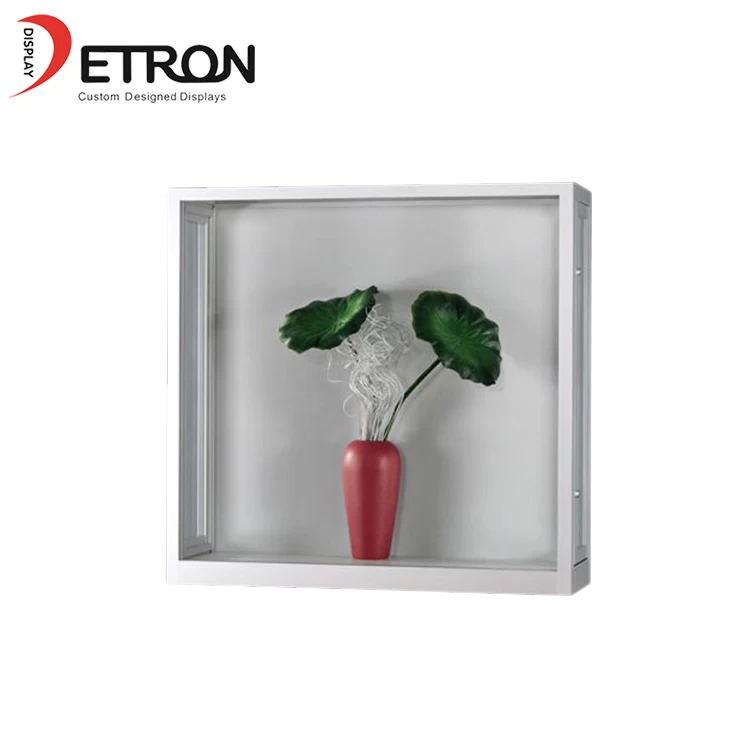 Wholesale household metal wall display cabinet with glass doors for potted plant