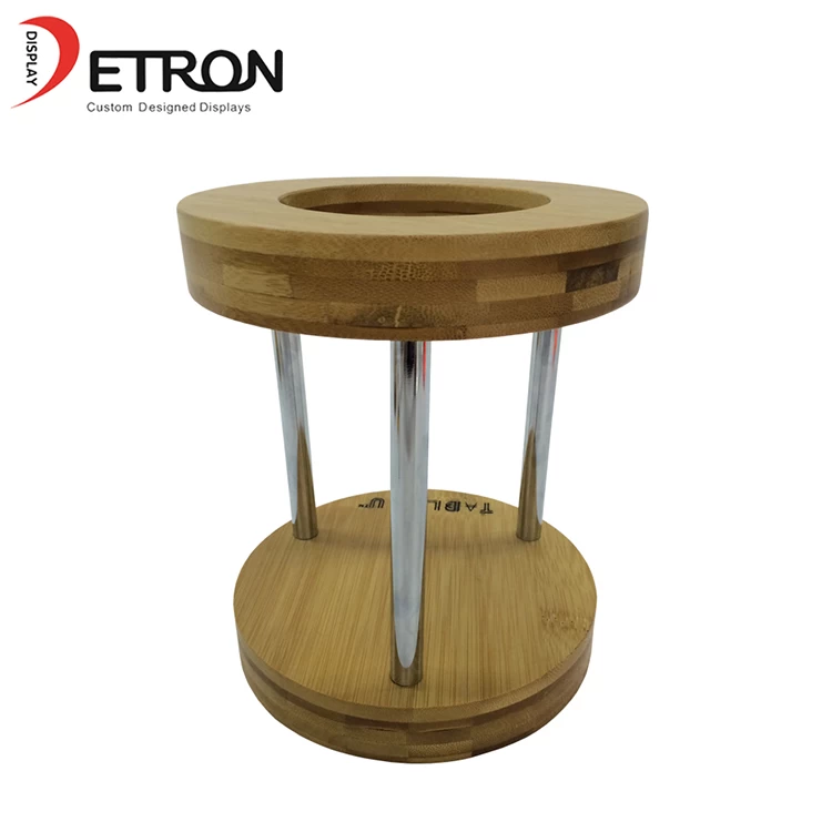 Wholesale tabletop bamboo wood speaker display stand