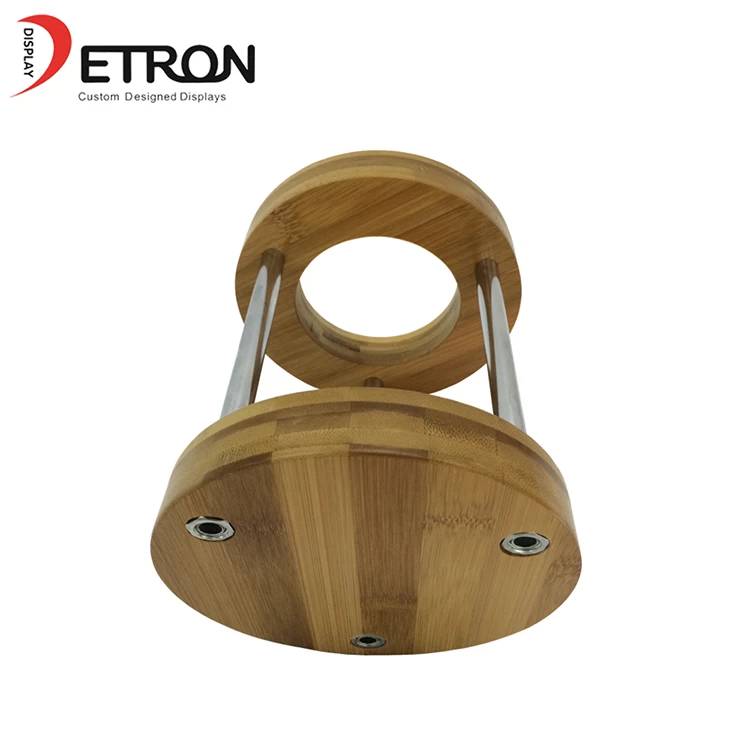 Wholesale tabletop bamboo wood speaker display stand