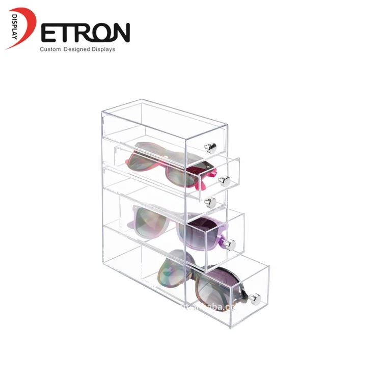 Whosale china supplier clear acrylic display box sunglasses acrylic display organizer