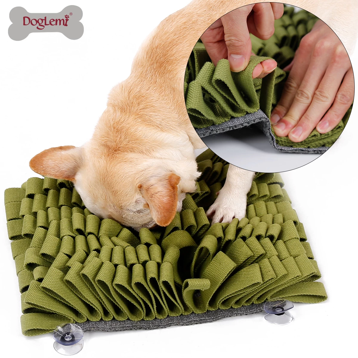 Pet Snuffle Mat Durable Dog Cat Slow Feeding Mat Smell Training Grey  Washable