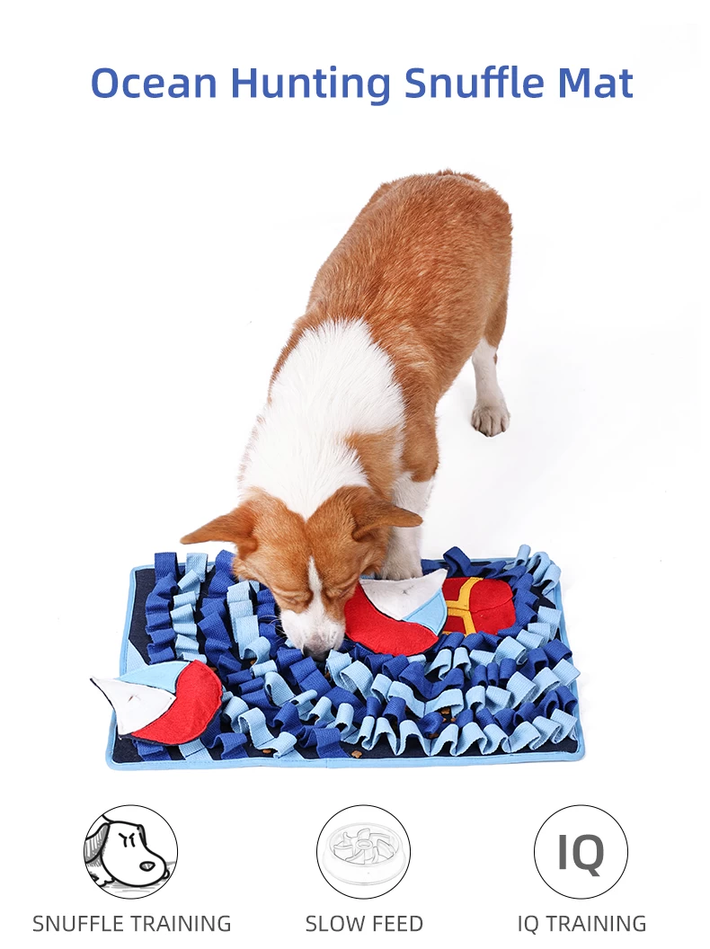 Pet Snuffle Mat Dogs Sniffing Nosework Feeding Mat Slow Feeder