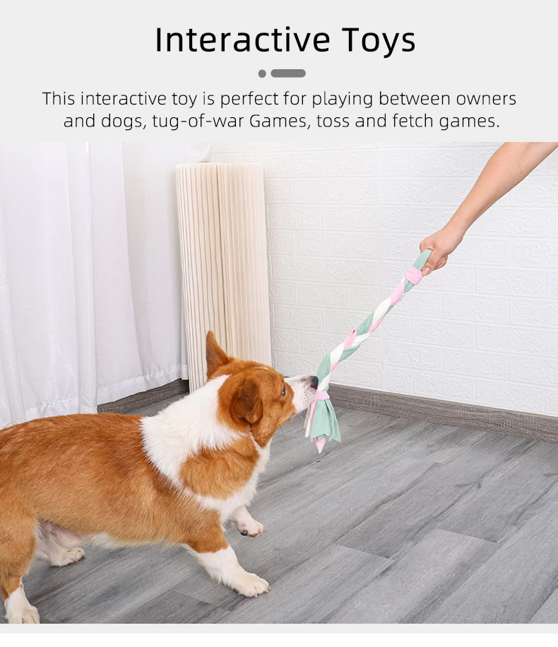 Dog Rope Toys Braided Puppy Grinding Pet Teeth Teething Toys Dental  Cleaning Product Dog Chew Toys