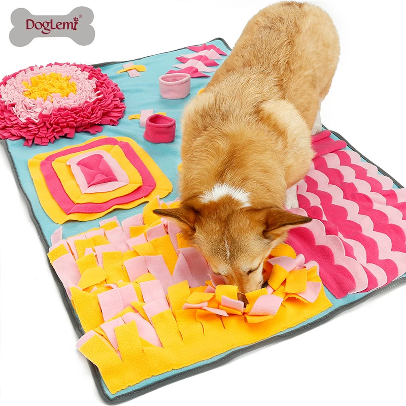 Foldable and Portable Dog Snuffle Box Indoor Outdoor Use Stress Relief Meal Bowl  Snuffle Toy Mat