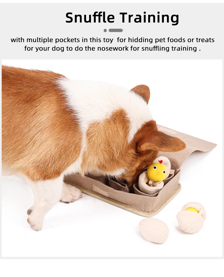 Dog Snuffle Toy Pet Snuffle Toys IQ Training Fry Chicken Dog Plush Toys  Drop Shipping