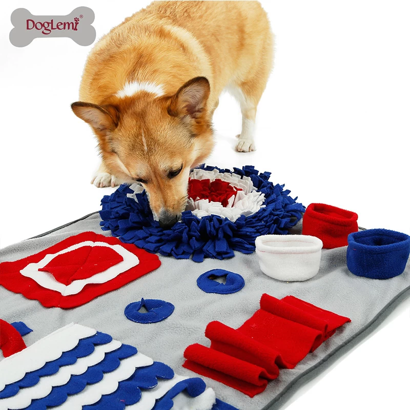 Foldable and Portable Dog Snuffle Box Indoor Outdoor Use Stress Relief Meal Bowl  Snuffle Toy Mat