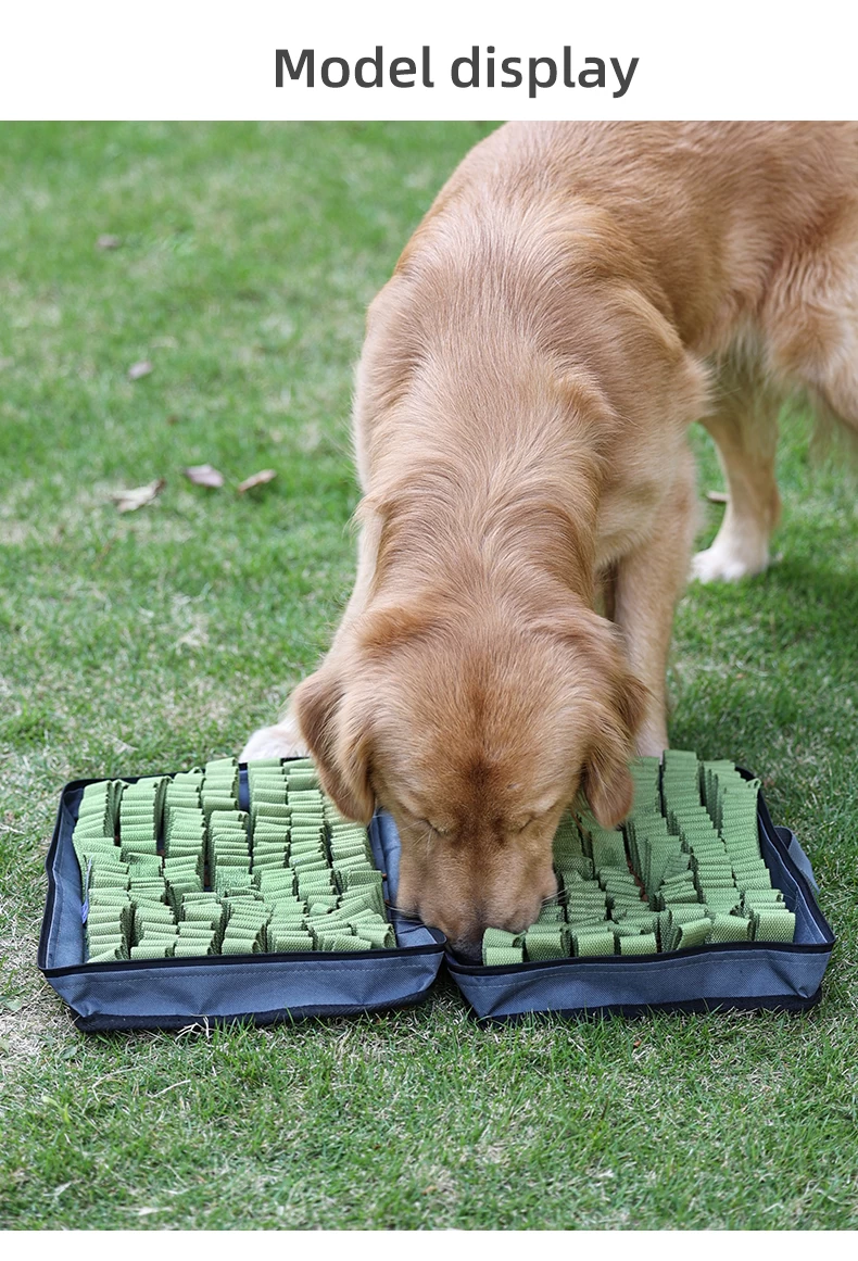 Foldable and Portable Dog Snuffle Box Indoor Outdoor Use Stress Relief Meal  Bowl Snuffle Toy Mat