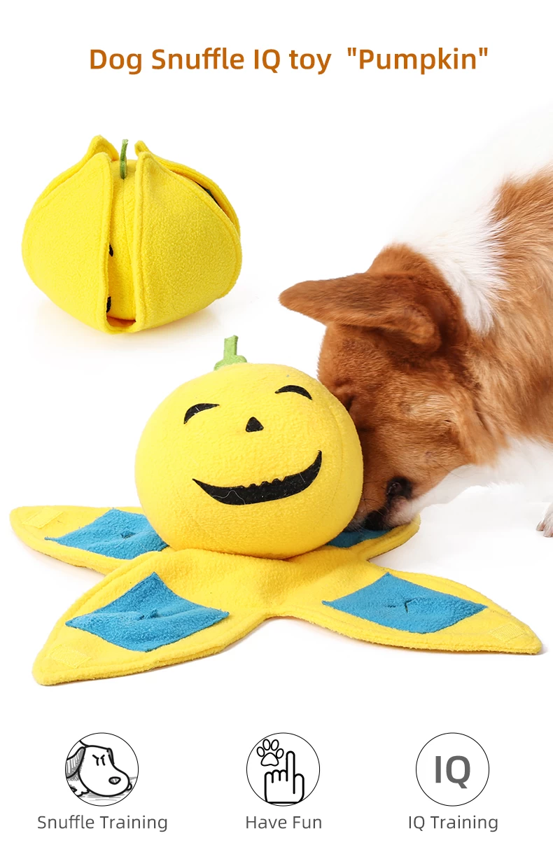 Dog Snuffle Mat Halloween Pumpkin Shape Pet Slow Feeding Pad Pet