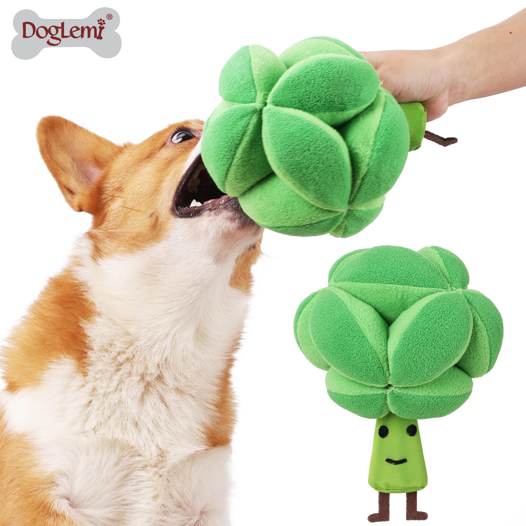 Broccoli Design Dog Snuffle Ball