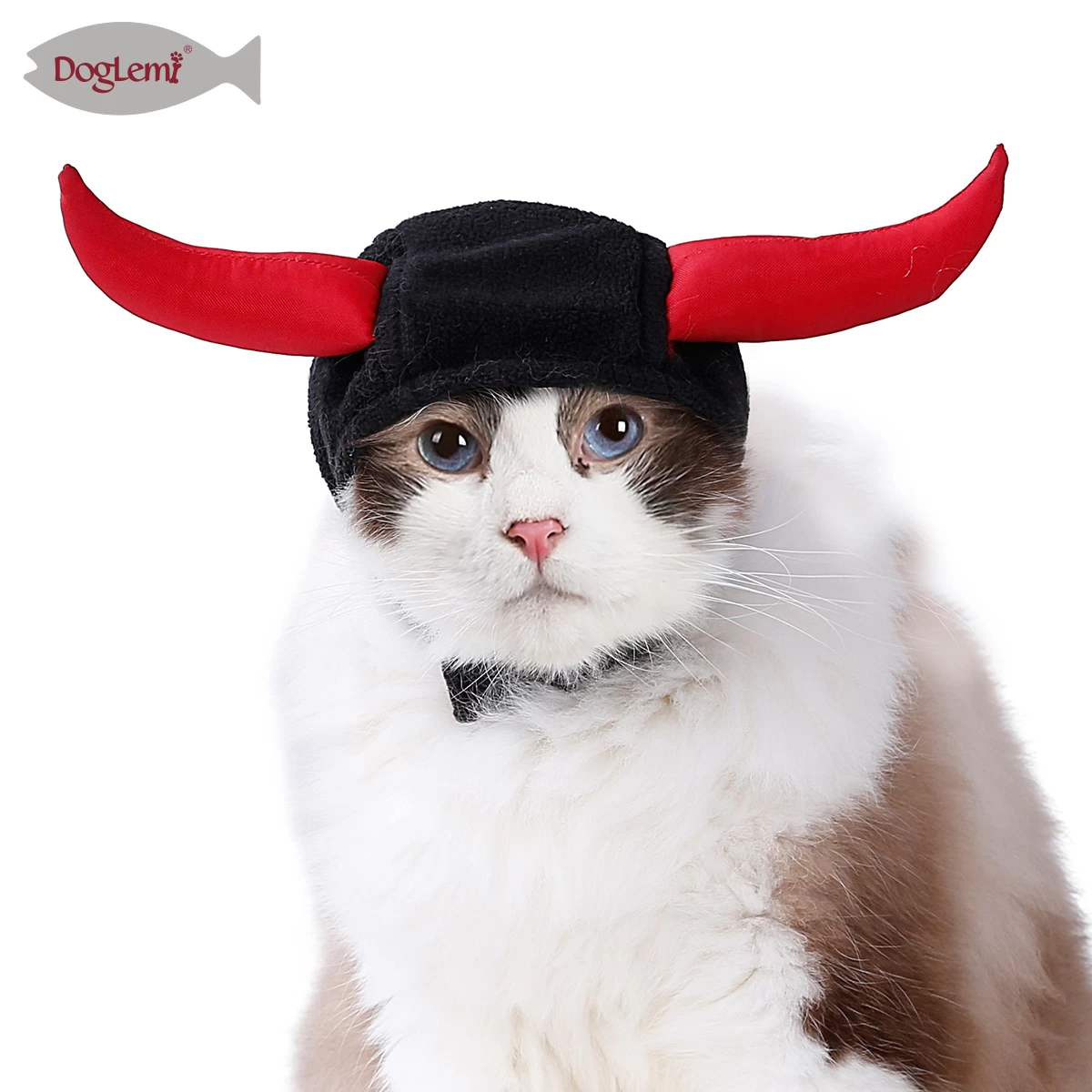 Bull Design Cat Hat for Halloween