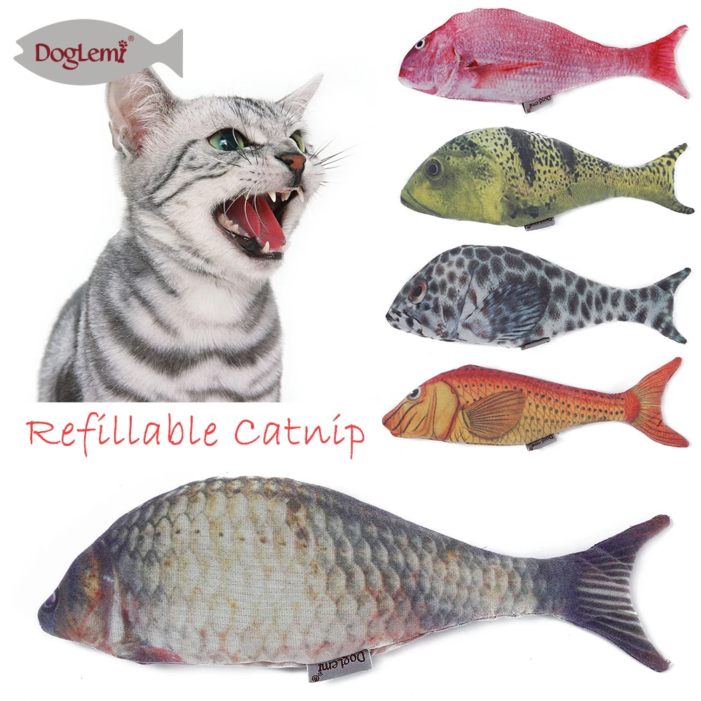 鱼型猫药包玩具