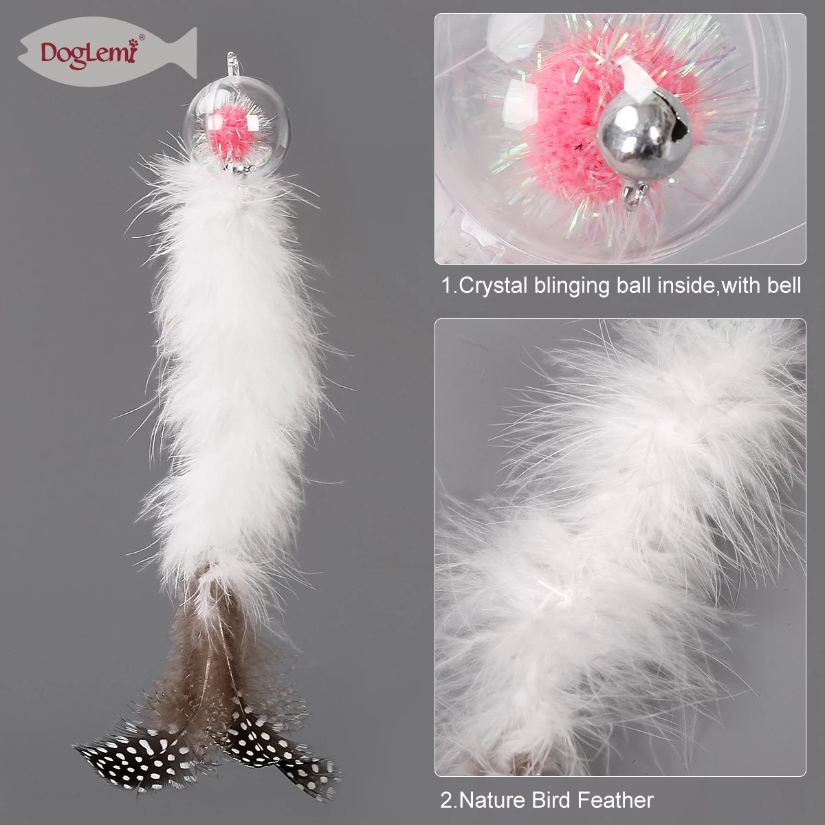 Christmas crystal ball cat toy