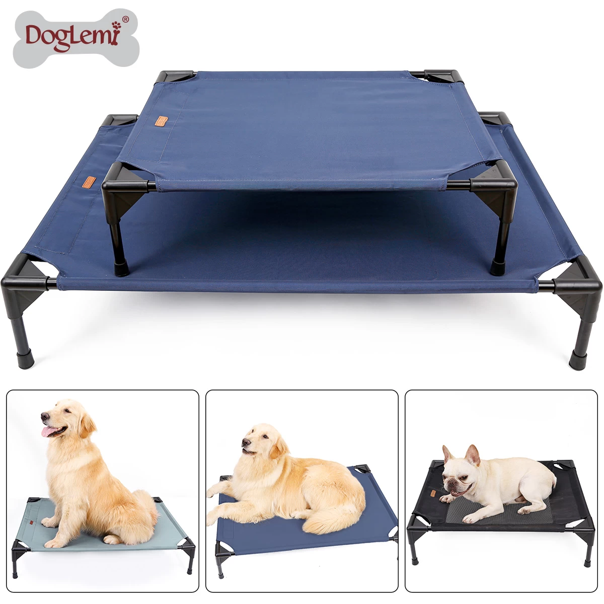 Collapsible pet camp bed