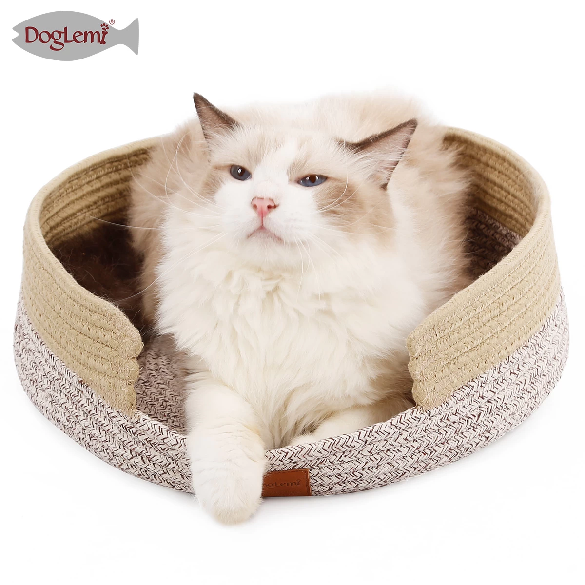 Cotton Braided Two-color Cat Bed