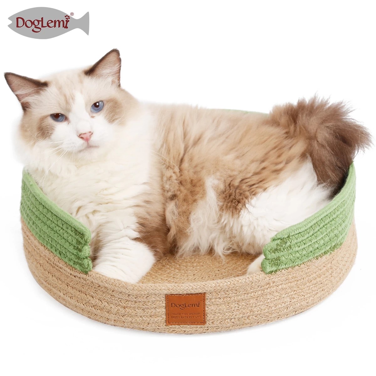Cotton Braided Two-color Cat Bed