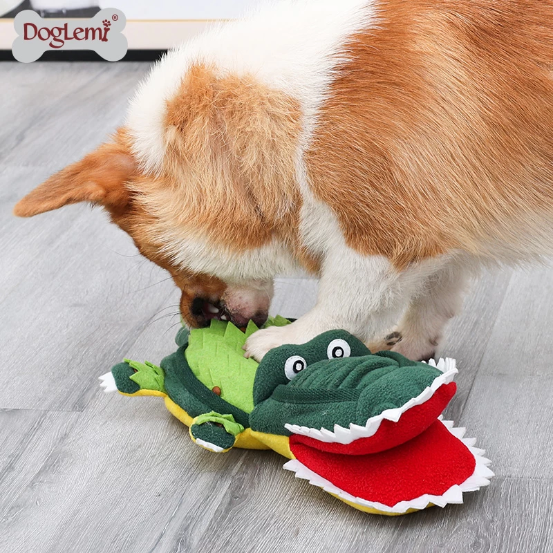 Diseño de cocodrilo Perro juguete Snuffling Dental Cuidado Dental Masticar Pey Toys Foods Dog PRODUCTOS DE ENTRENAMIENTO