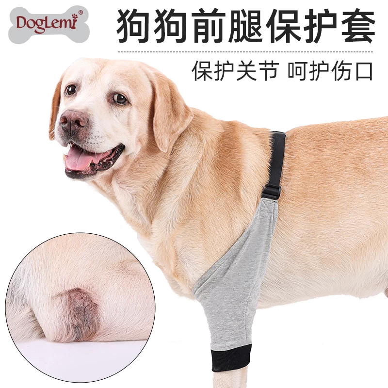 狗狗腿部受伤护具大狗前腿光节保护套护膝 宠物光节保暖磨损护具 （2只装）