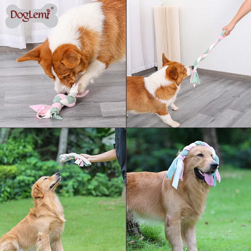Hunde Seil Spielzeug Geflochtene Welpen Schleifen Haustier Zähne Zähne Zahnzeuge Zahnreinigung Produkt Hund Kauen Spielzeug