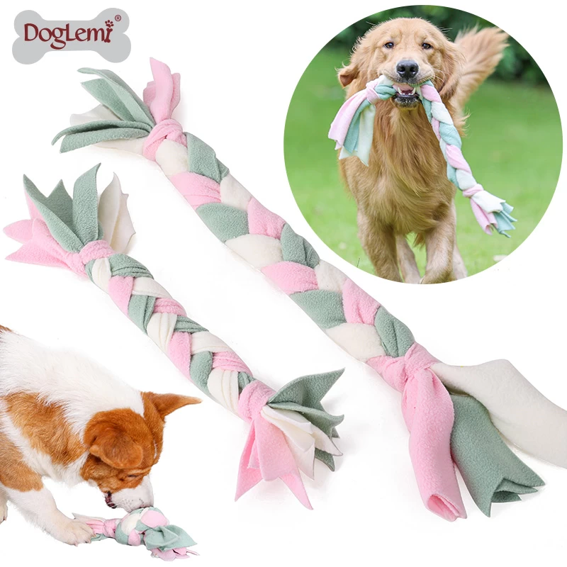 Dog Rope Toys Braided Puppy Grinding Pet Teeth Teething Toys Dental Cleaning Product Dog Chew Toys