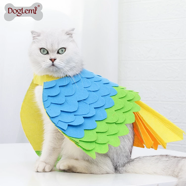 Fancy Vogel Design Katze Kostüm Cosplay Mode Halloween Festival Partei Katze Kleintier Ankleide Kleidung