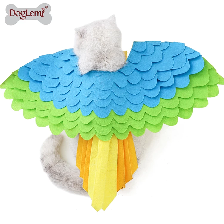 Fancy Bird Design Cat Sostume Cosplay Fashion Halloween Festival Fiesta Fiesta Cat Pequeño Animal Vestido Ropa