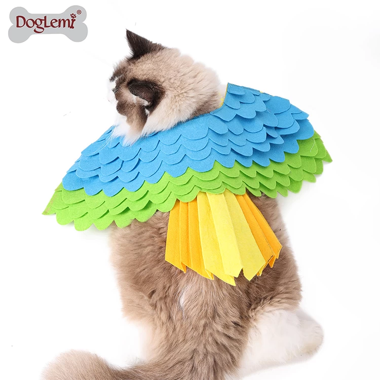 Fancy Bird Design Cat Sostume Cosplay Fashion Halloween Festival Fiesta Fiesta Cat Pequeño Animal Vestido Ropa