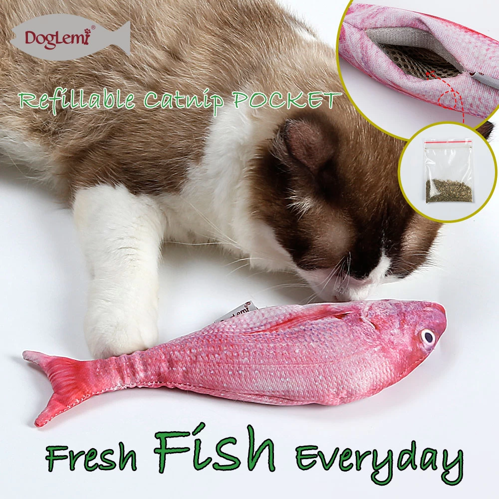 鱼型猫药包玩具