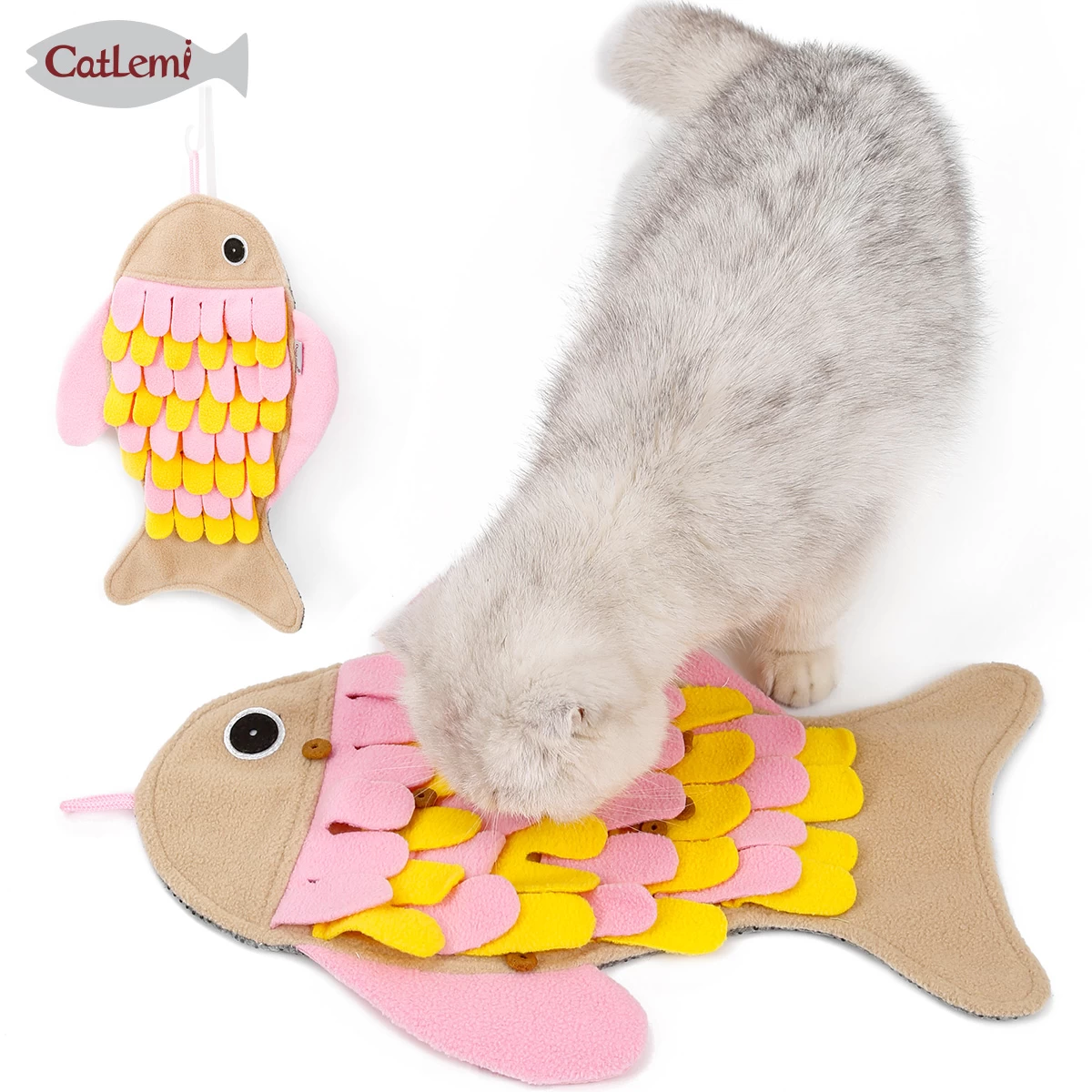 Tampon renifleur pour chat en forme de poisson