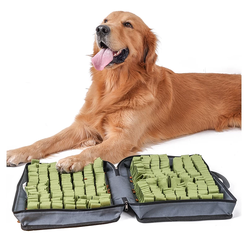 Foldable And Portable Dog Snuffle Box Indoor Outdoor Use Stress Relief Meal Bowl Snuffle Toy Mat