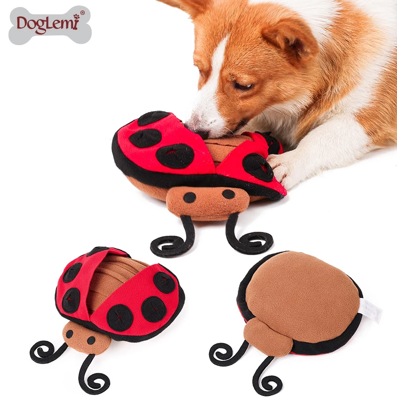 Ladybird Design Dog Toys Peluche PET masticar juguete Snuffling IQ Training Pet Products