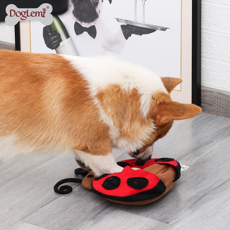 Ladybird Design Dog Toys Peluche PET masticar juguete Snuffling IQ Training Pet Products