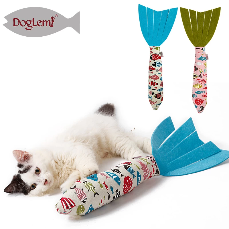 Großes Fischringpapier-Katzenkissenspielzeug