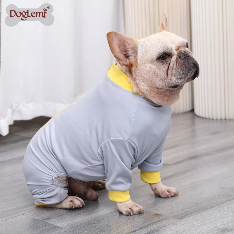 Long Sleeve Dog Surgical Recovery Suit Jumpsuit Anti-Licking Abdominal Wound Protector E-Collar Alternative After Surgery Wear Pet Jumper
