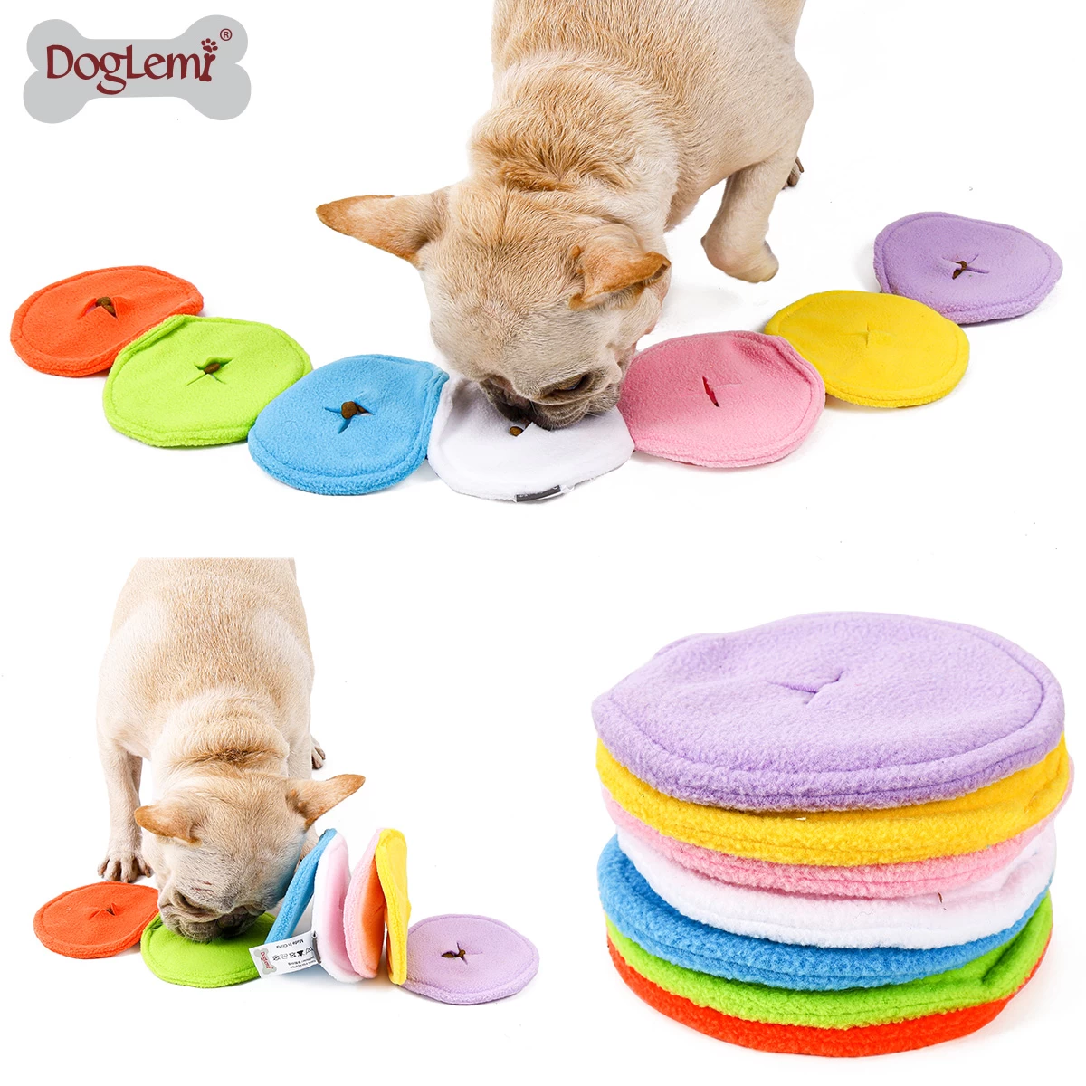 Macaron sniffing dog toys