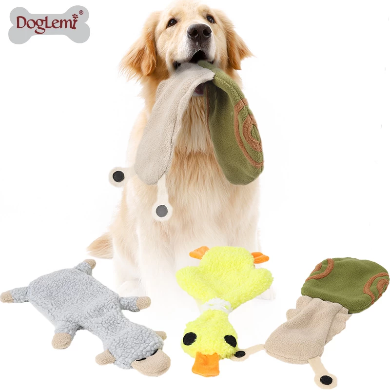 No Stuffing Squeaky Plush Dog Toy for Aggressive Chewers Durable Unstuffed Squeaker Animal Pet Toys for Small Dedium Large Dogs