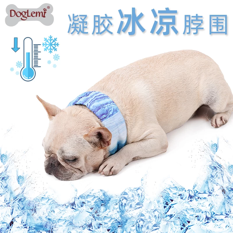 Bandanas de refroidissement pour animaux de compagnie avec cristaux Dog Dog Cold Col Head Bandana