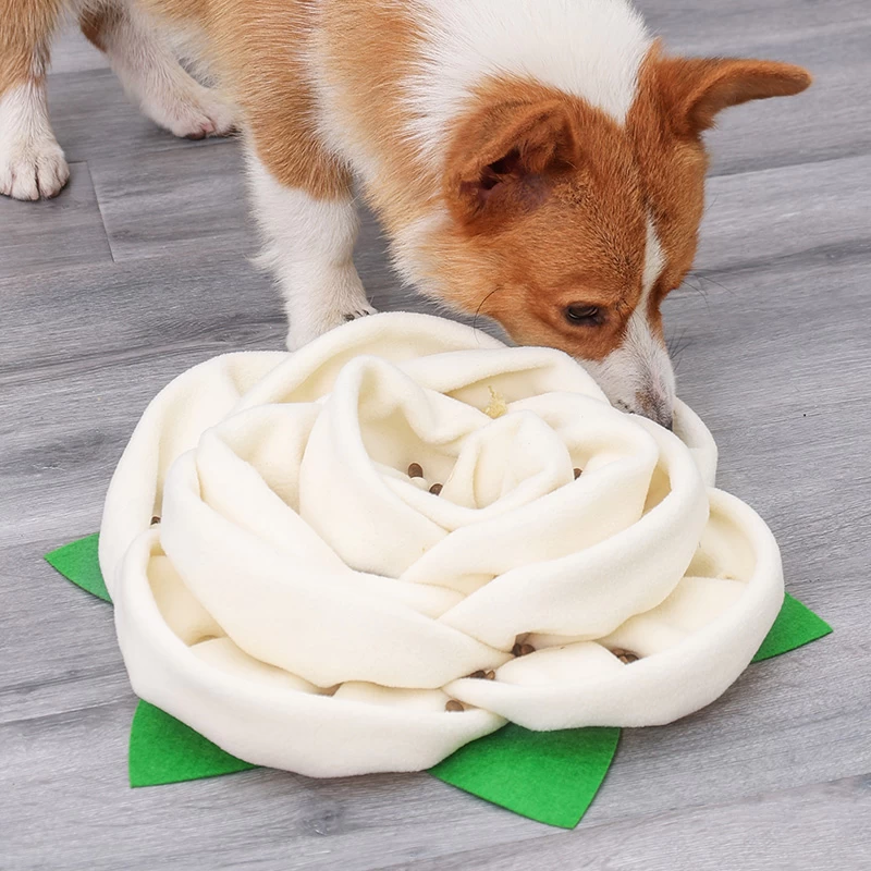Rose Design Haustier Trutfuffle Bowl Langsame Essen langsamer Futter Hundeschüssel Matte Snuffen Training Haustierprodukte