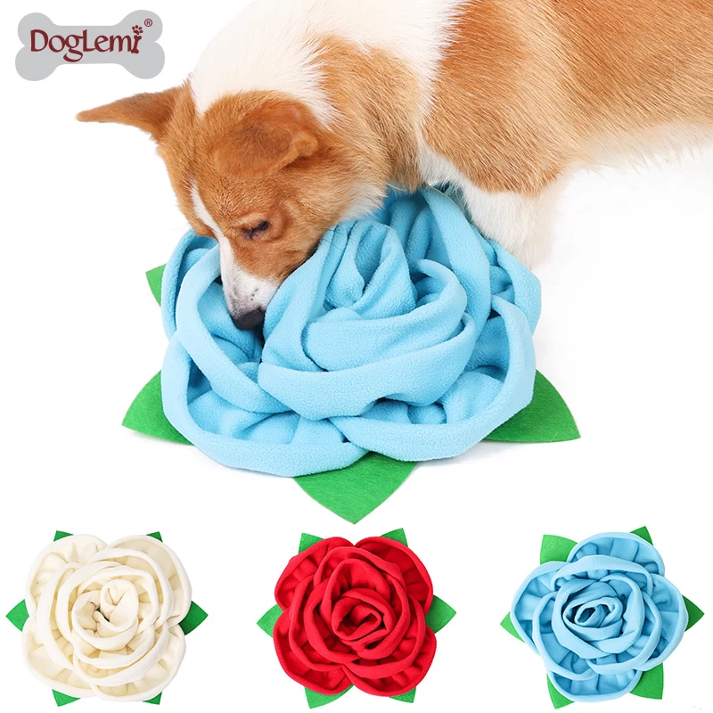 Rose Design Pet Snuffle Bowl Slow Eatting Slow Feed Dog Bowl Mat Snuffling Training Pet Products