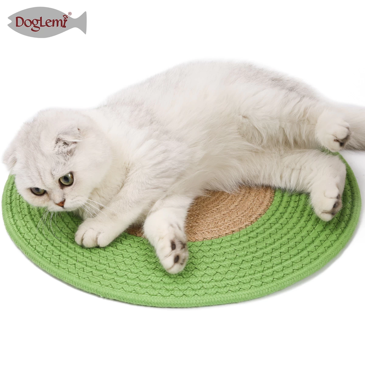 Round handmade cotton cat scratch board