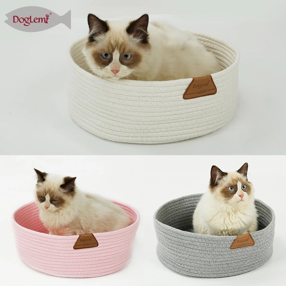 Summer Conton Braided Cat Bed