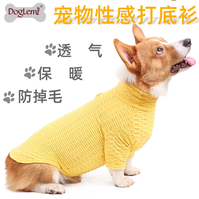Winter Autumn Pet Sleeve Tops High Collar Dog Clothing Keep Warm Pet Apparel