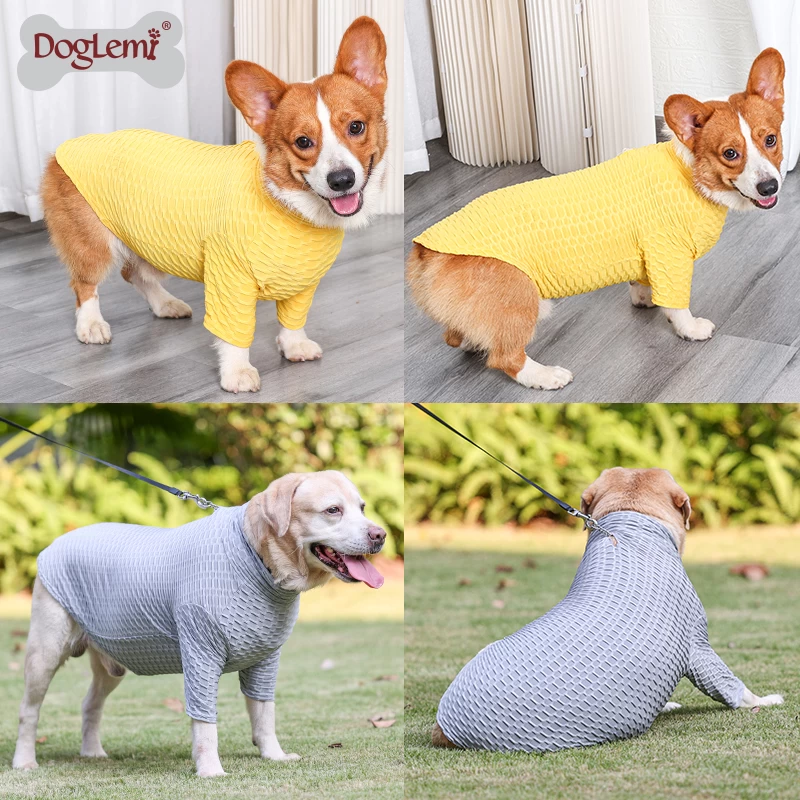 Winter Autumn Pet Sleeve Tops High Collar Dog Clothing Keep Warm Pet Apparel