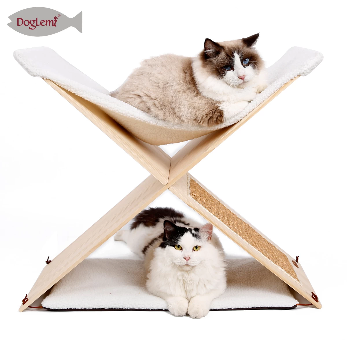 X-shaped cat stand