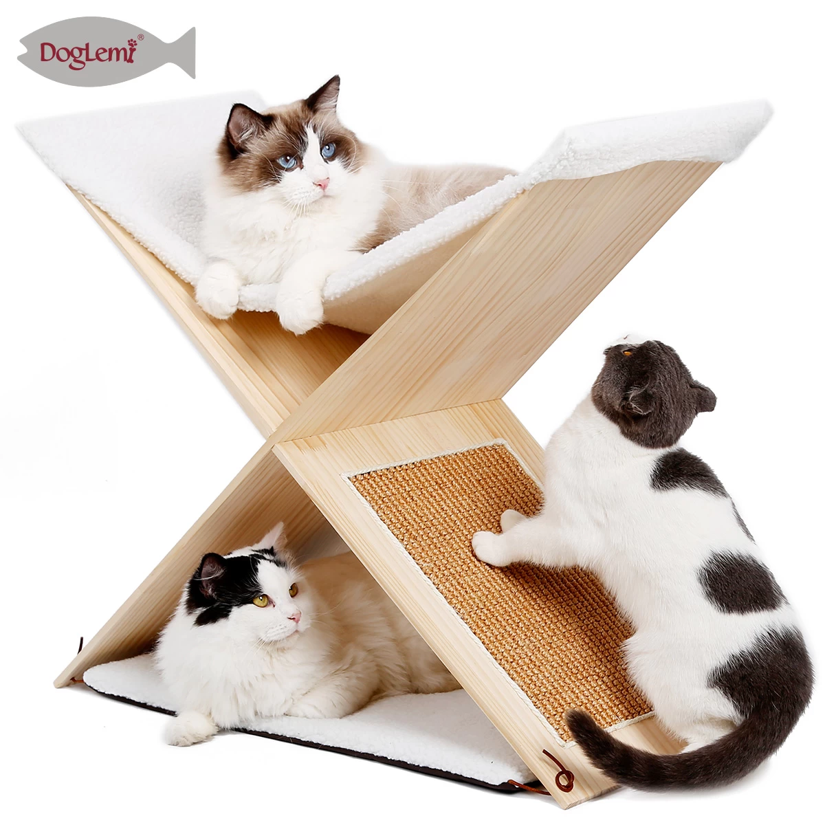 X-shaped cat stand