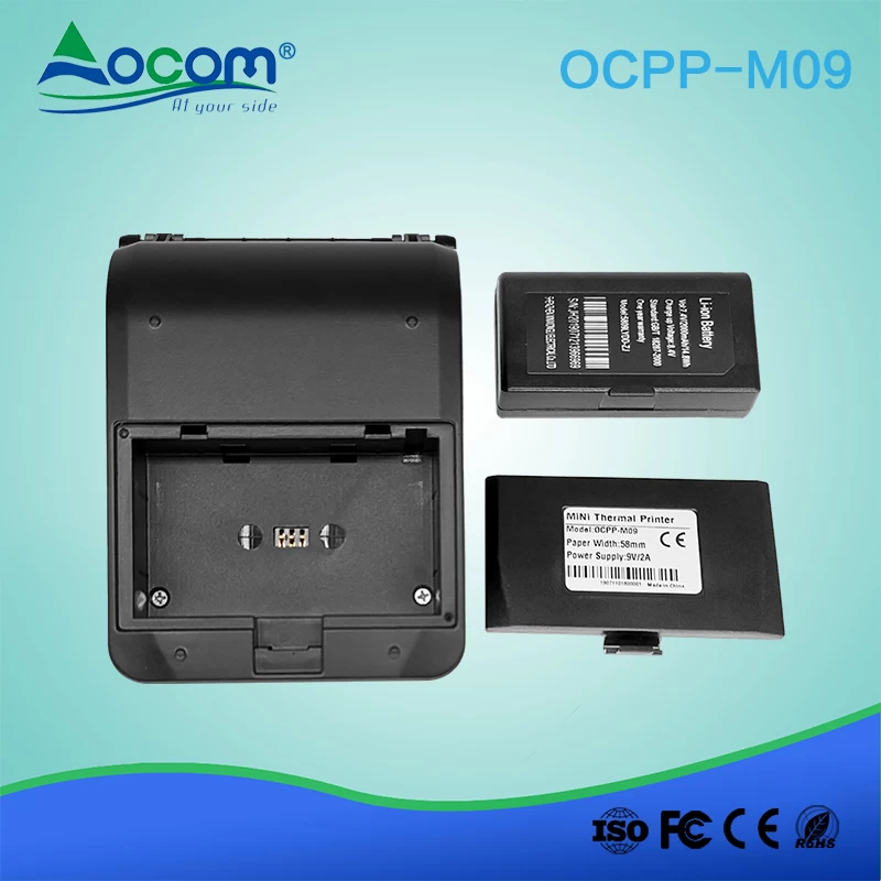 OCPP-M086) noir usb bluetooth pos mini imprimante thermique