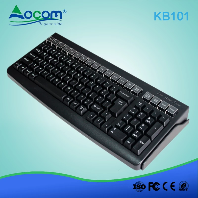 (KB101) 101 Keys  Keyboard  with Optional Magnetic Card Reader