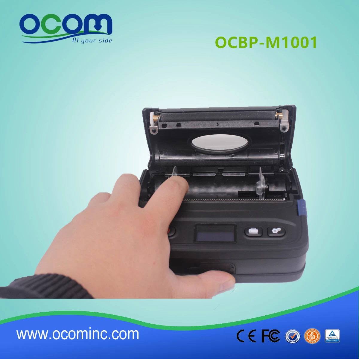 (OCBP-M1001) 100mm mini bluetooth thermal barcode label printer
