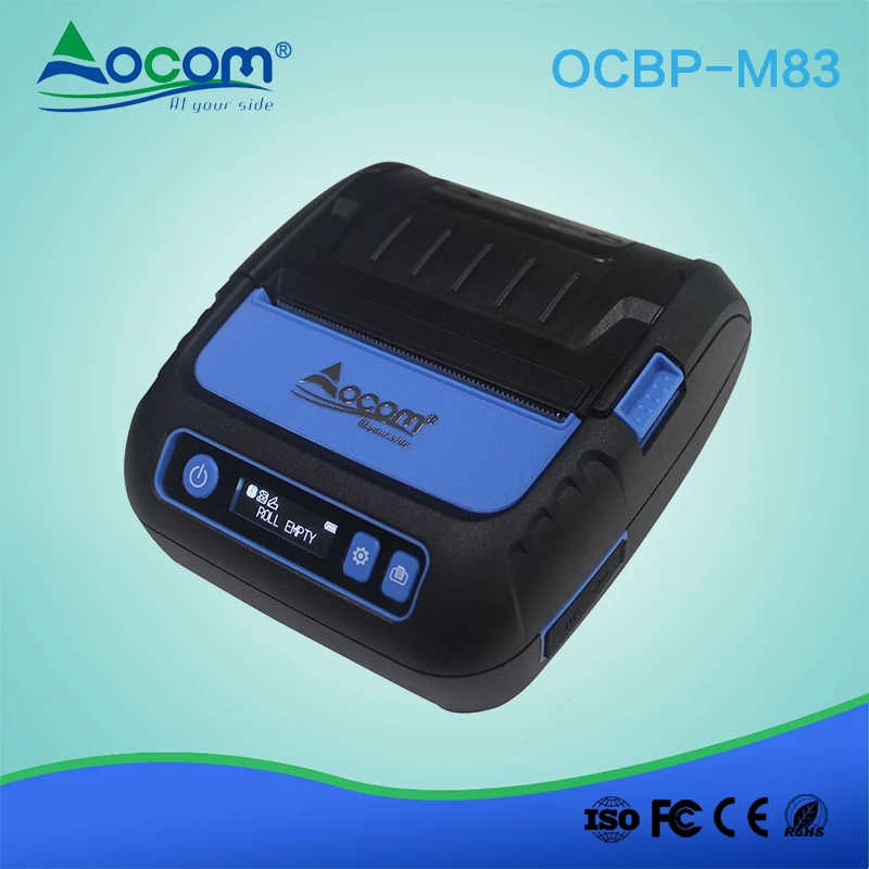 OCBP-M83) 3 pouces portable mini bluetooth étiquette autocollant imprimante  thermique
