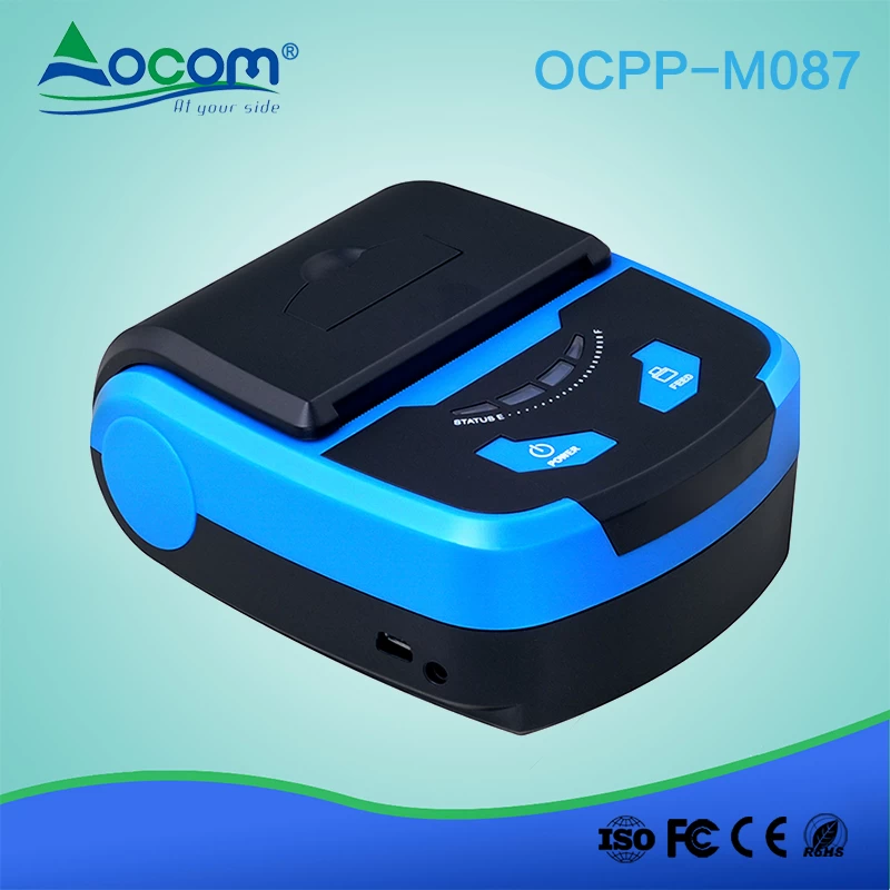 (OCPP -M087) 80mm الروبوت قرص صغير محمول الجيب رمز الاستجابة السريعة طابعة تذكرة حرارية