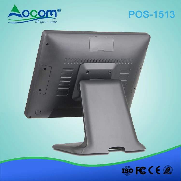 POS-1513 Gas station 15 inch pos card system pos machine cash register with Aluminum Stand
